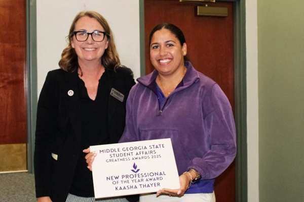 Kaasha Thayer named "New Professional of the Year" at the Greatness Awards.